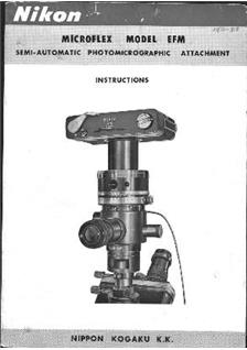 Nikon Microsope Camera manual. Camera Instructions.